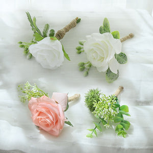 Grooms Boutonnieres Rustic Wedding Flowers - VANRINA