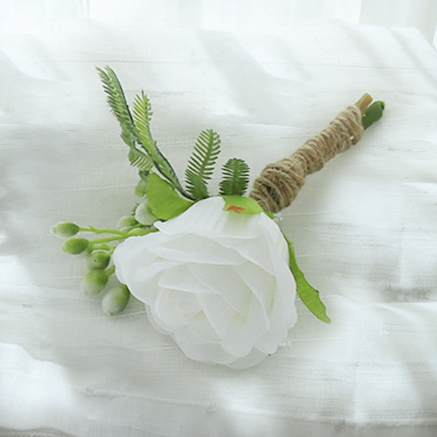 Grooms Boutonnieres Rustic Wedding Flowers - VANRINA