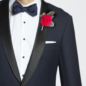 Hot Pink Groom Boutonniere Rustic - VANRINA