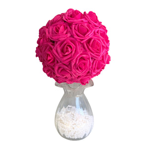 hot pink flower ball