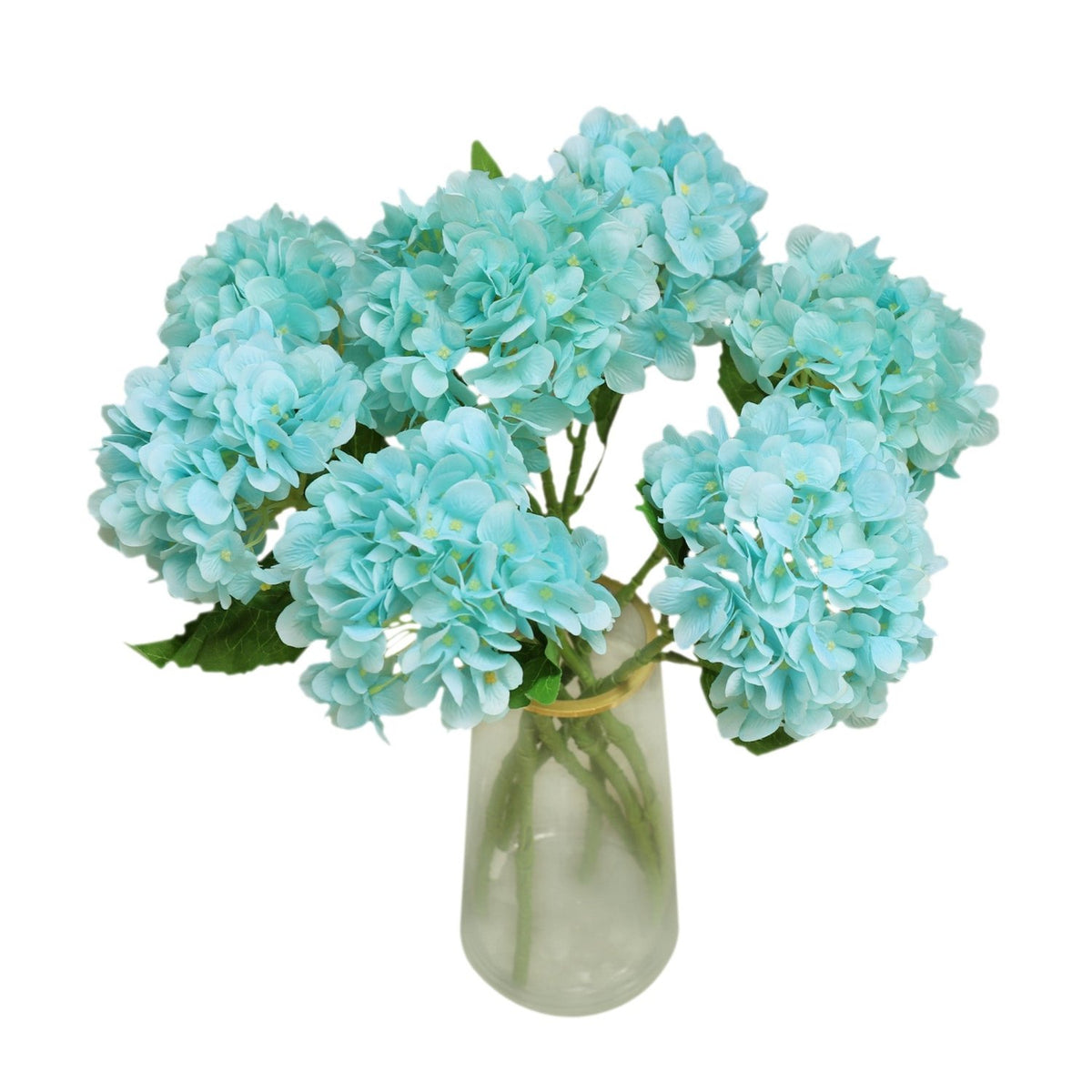 Hydrangea Artificial Silk Flowers Aqua Blue Hydrangea - VANRINA