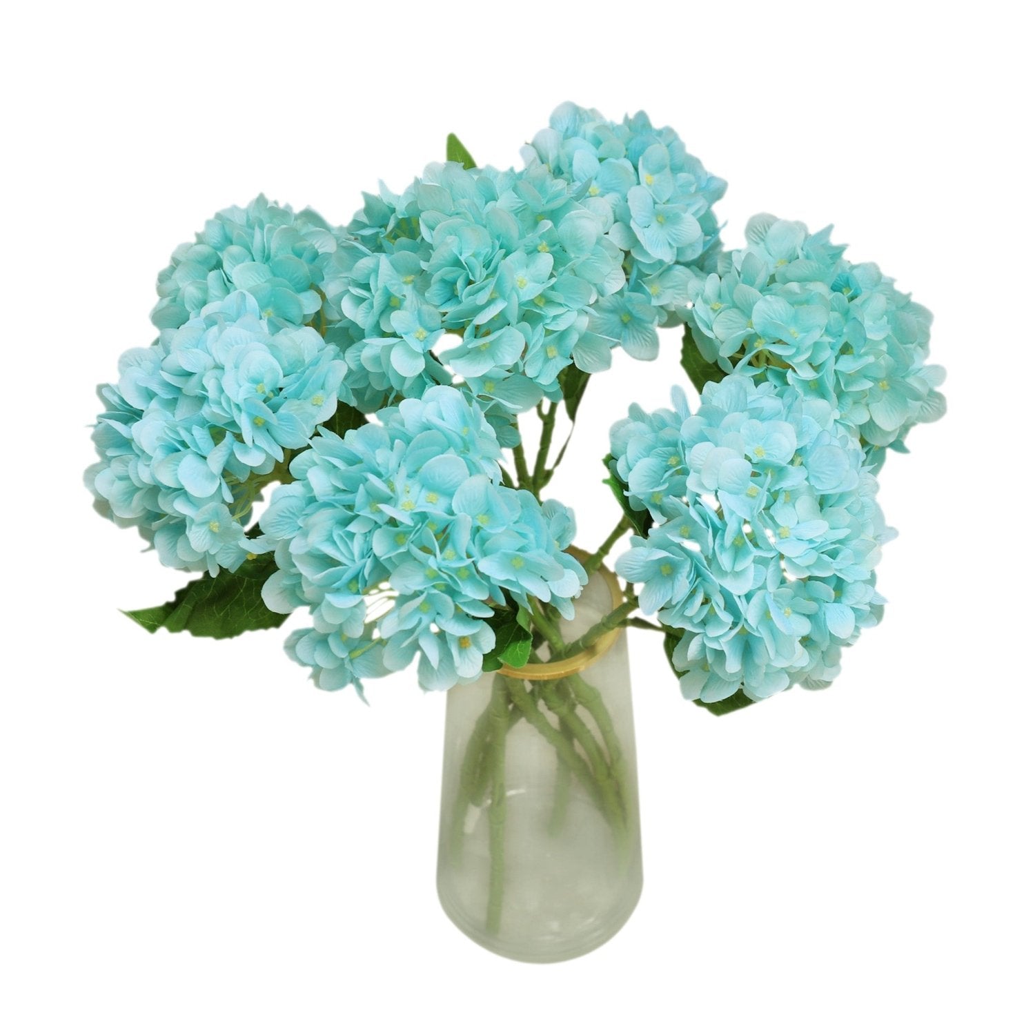 Hydrangea Artificial Silk Flowers Aqua Blue Hydrangea - VANRINA