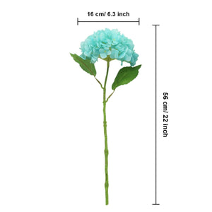 Hydrangea Artificial Silk Flowers Aqua Blue Hydrangea - VANRINA