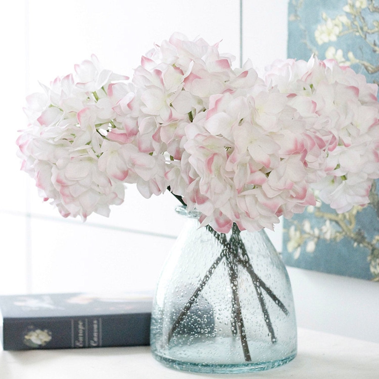 Large Head Hydrangea Simulation Fake Flowers for Home Party Wedding Decoration - VANRINA