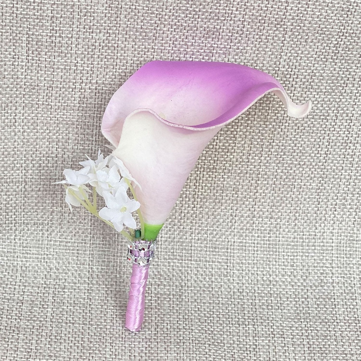 Lavender Bridal Calla Lily Bouquet Set - VANRINA