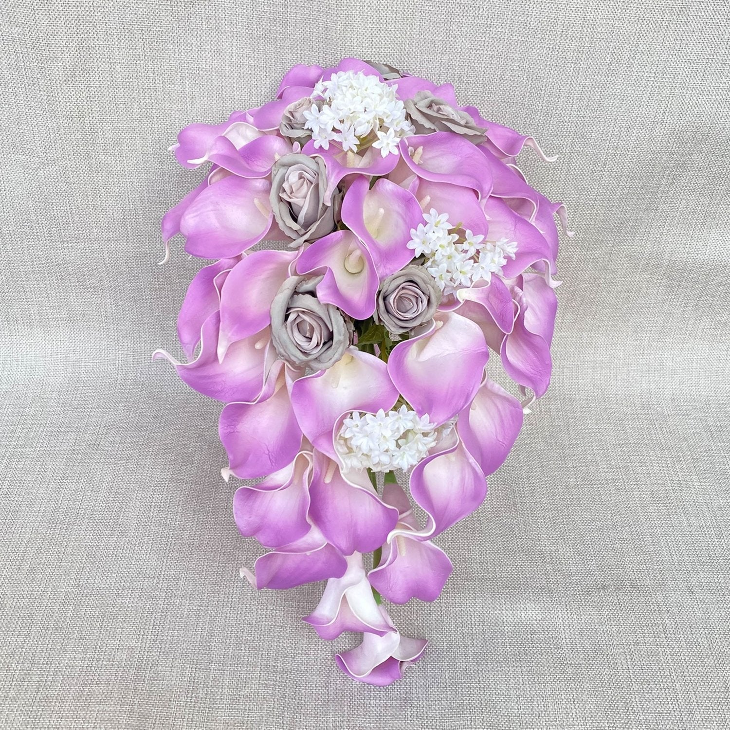Lavender Bridal Calla Lily Bouquet Set - VANRINA