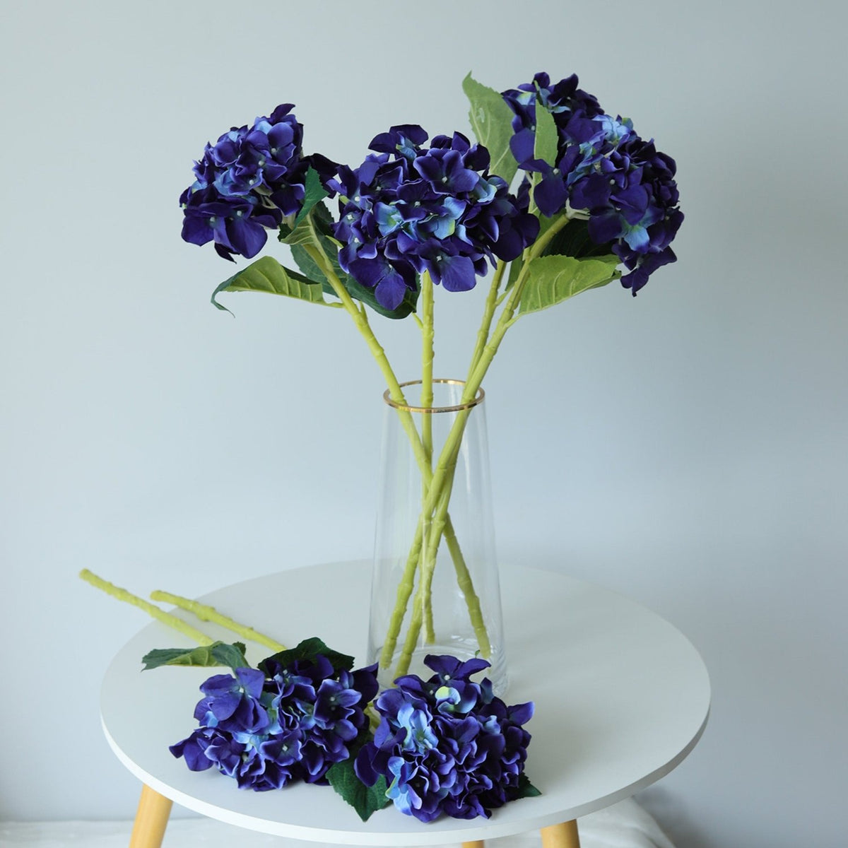 Navy Blue Hydrangea Fake Flower Wedding Centerpieces - VANRINA