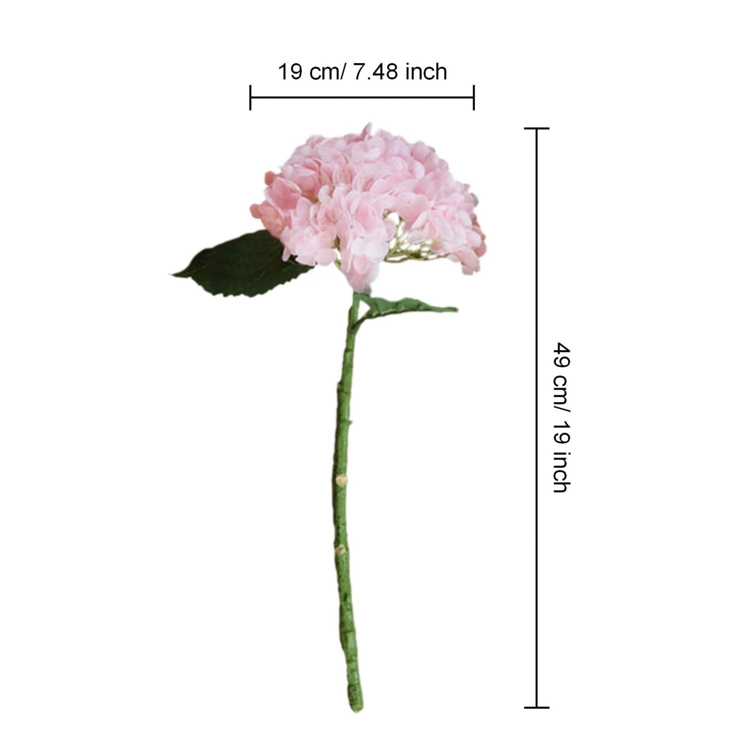Pastel Light Pink Hydrangea Real Touch Hydrangea - VANRINA