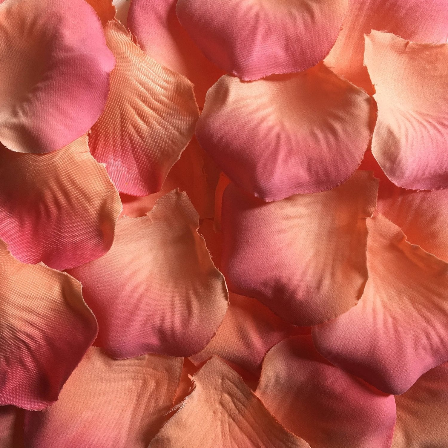 Peach Coral Flower Petals Micropeach Fabric Petals 500pcs - VANRINA
