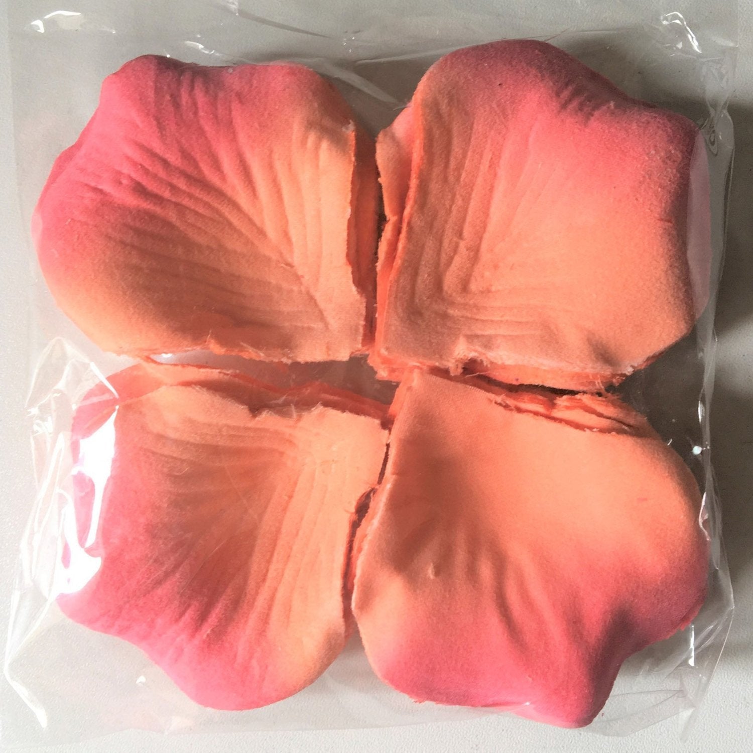 Peach Coral Flower Petals Micropeach Fabric Petals 500pcs - VANRINA