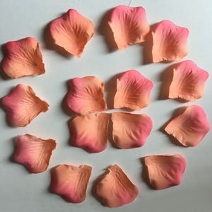 Peach Coral Flower Petals Micropeach Fabric Petals 500pcs - VANRINA