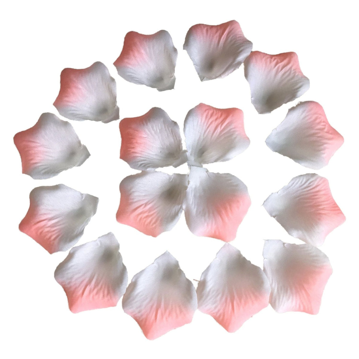 Peach Pink White Fake Flower Silk Rose Petals 500pcs - VANRINA