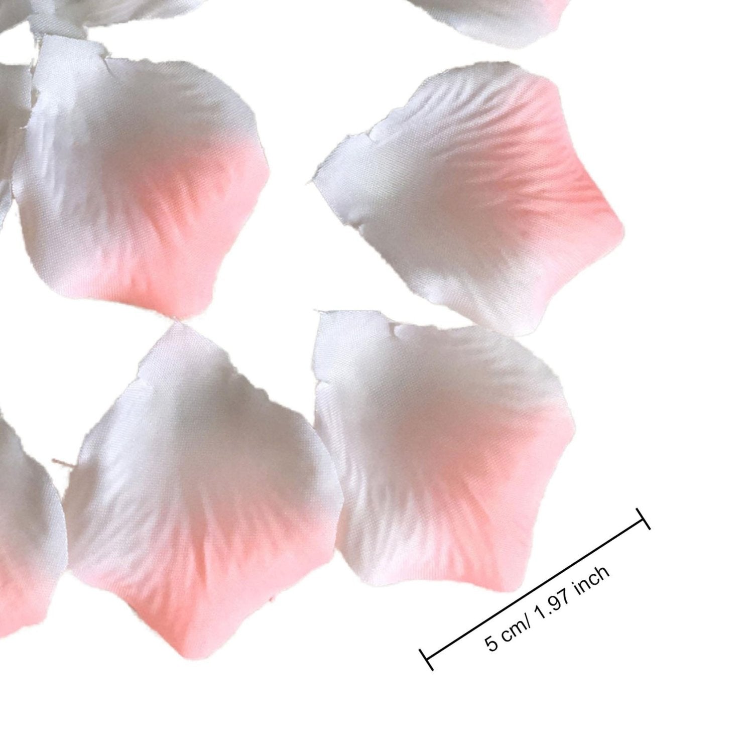 Peach Pink White Fake Flower Silk Rose Petals 500pcs - VANRINA
