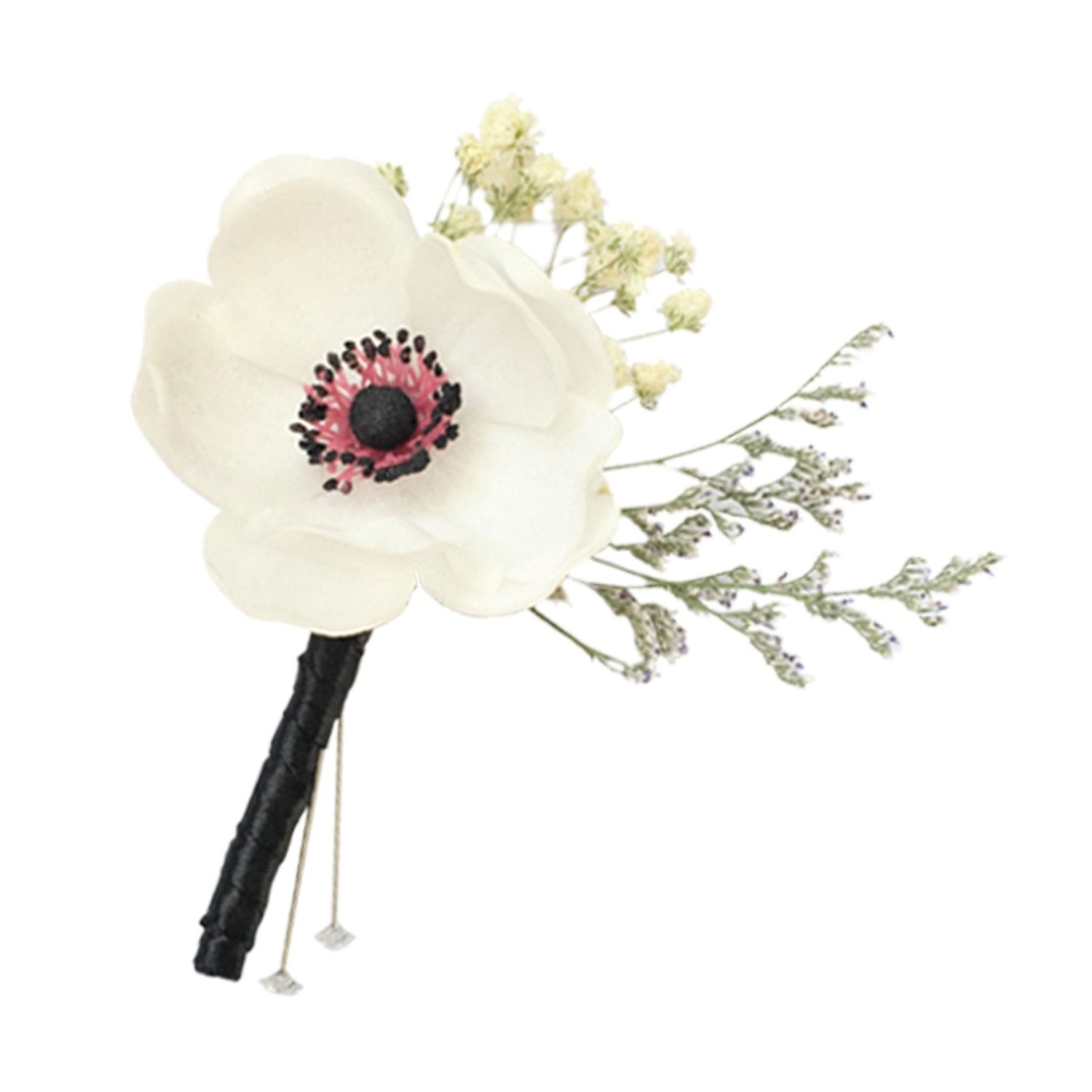 Peony Bouquet Boho Wedding Bridal Bouquet Anemones Corsage - VANRINA