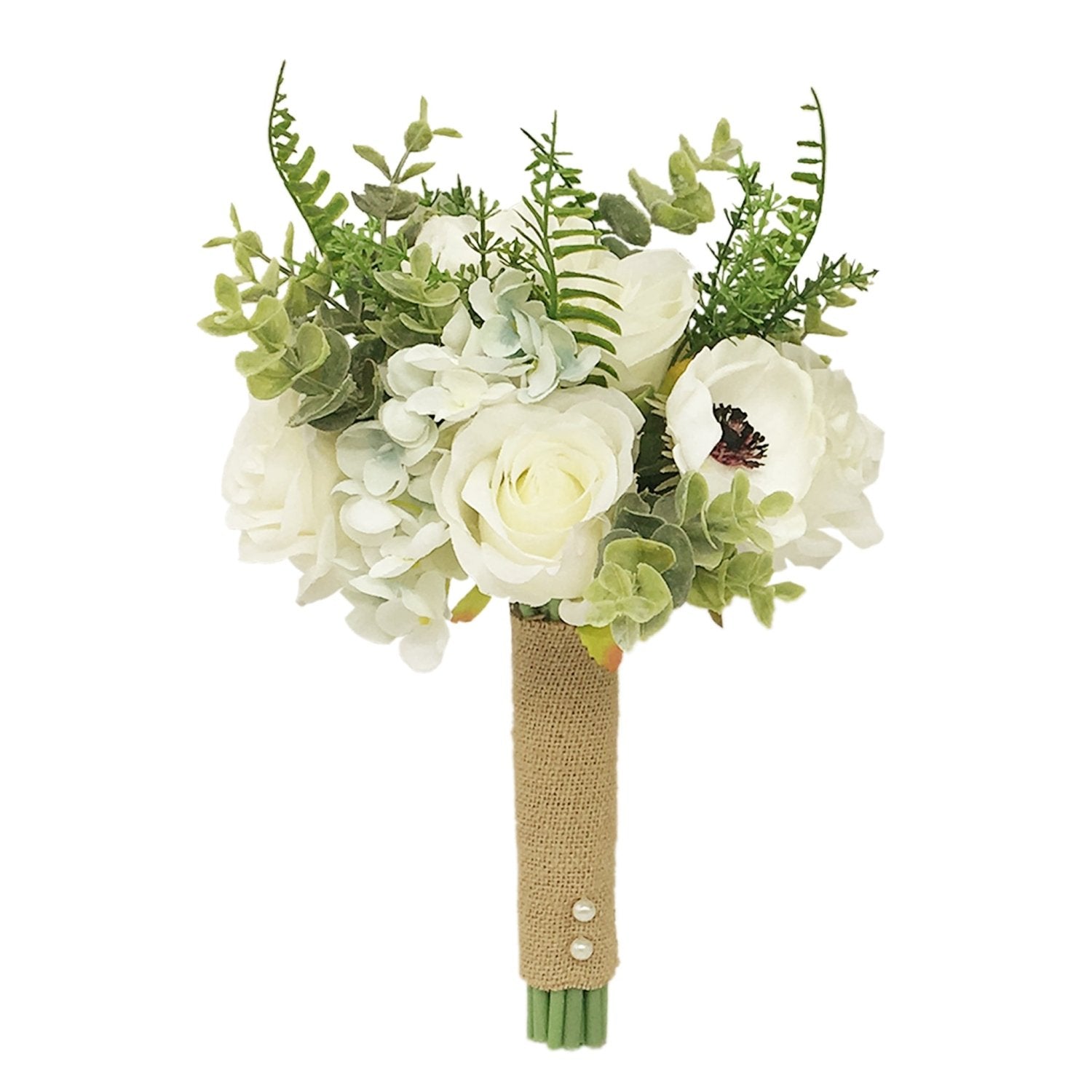 Peony Bouquet Boho Wedding Bridal Bouquet Anemones Corsage - VANRINA