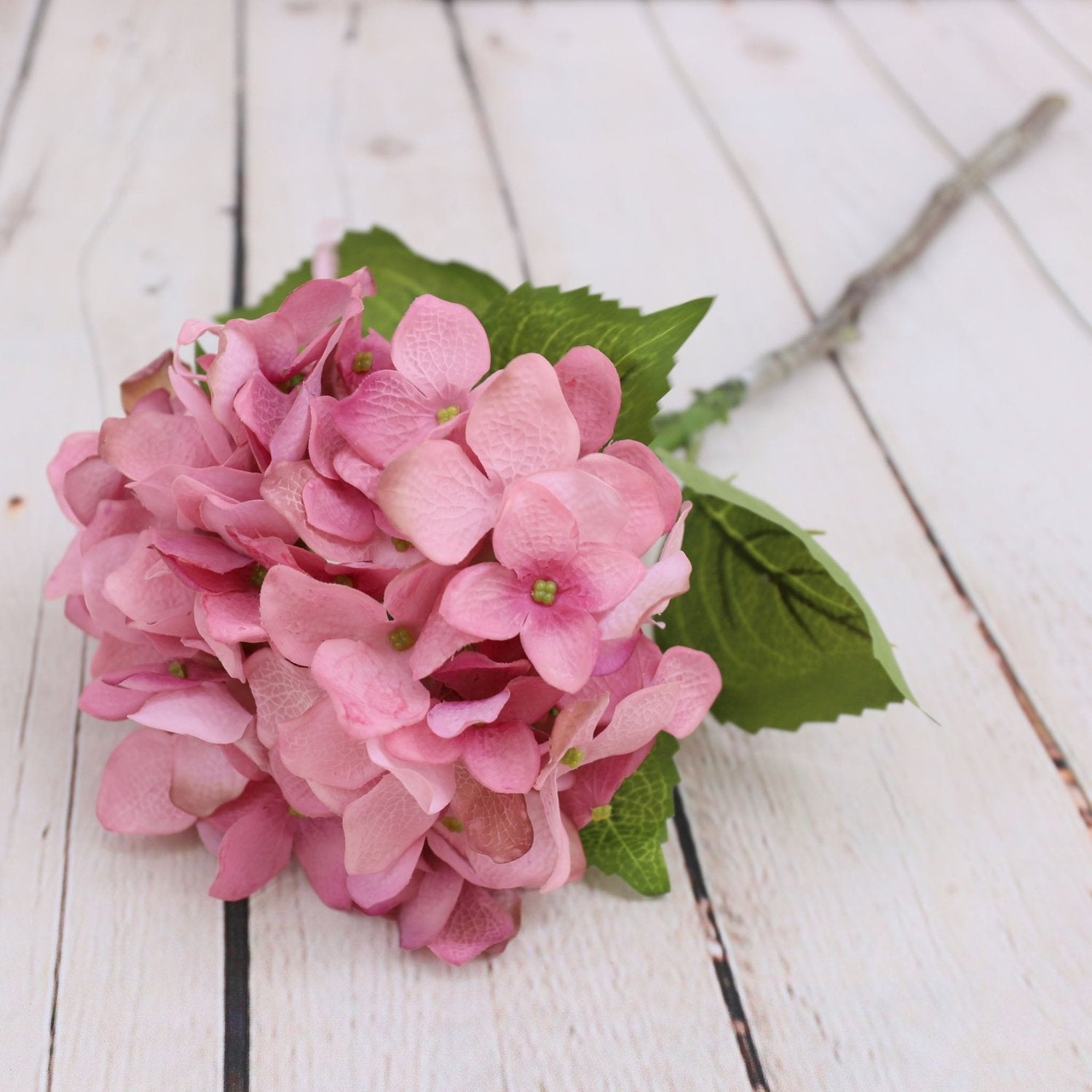 Pink Hydrangea Real Touch Flowers 6pcs - VANRINA