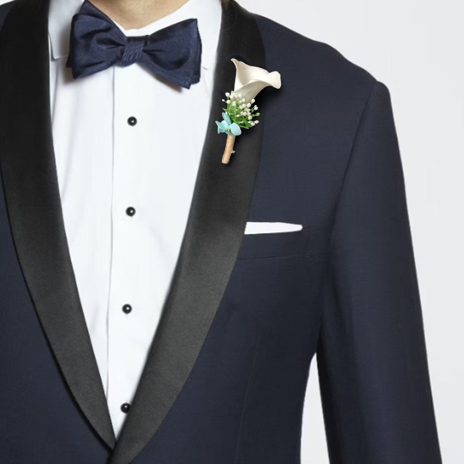Prom Boutonnieres White Calla Lily Corsages and Boutonnieres - VANRINA
