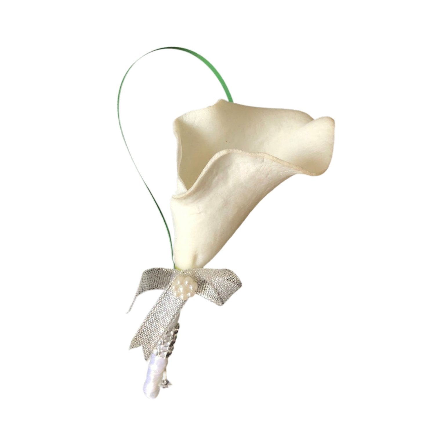 Prom Boutonnieres White Calla Lily Corsages and Boutonnieres - VANRINA