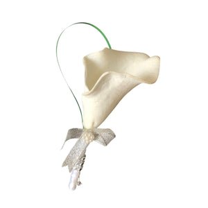 Prom Boutonnieres White Calla Lily Corsages and Boutonnieres - VANRINA