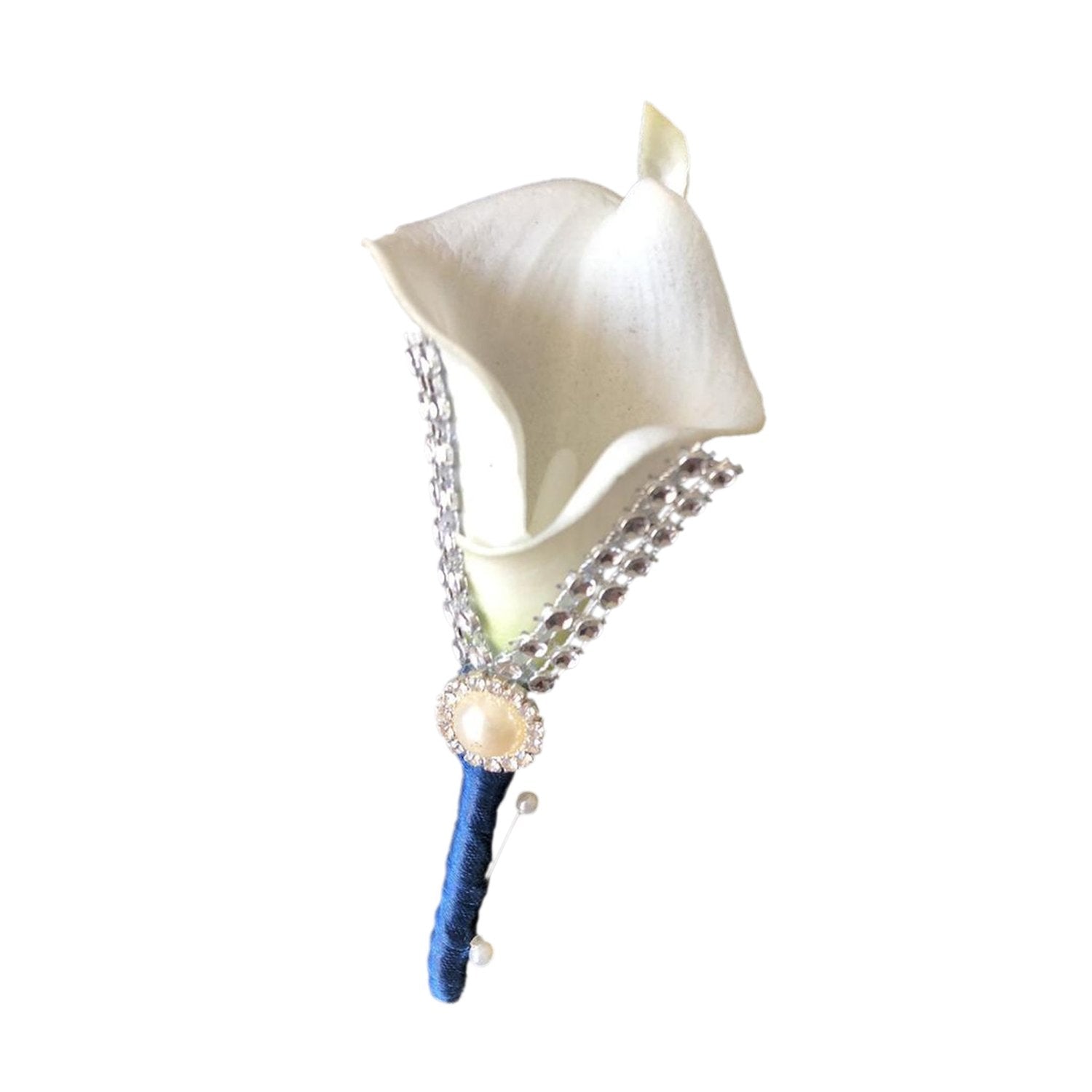 Prom Boutonnieres White Calla Lily Corsages and Boutonnieres - VANRINA