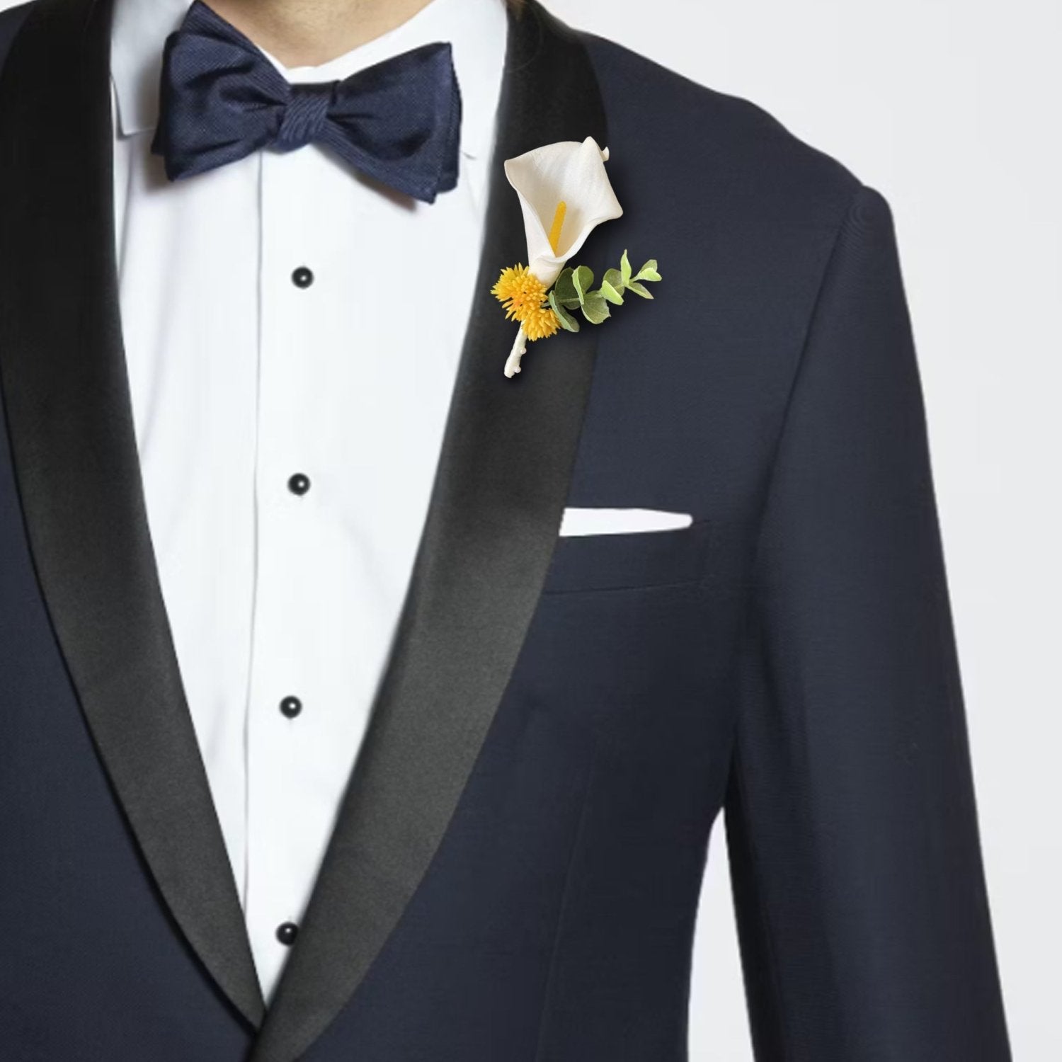 Prom Boutonnieres White Calla Lily Corsages and Boutonnieres - VANRINA