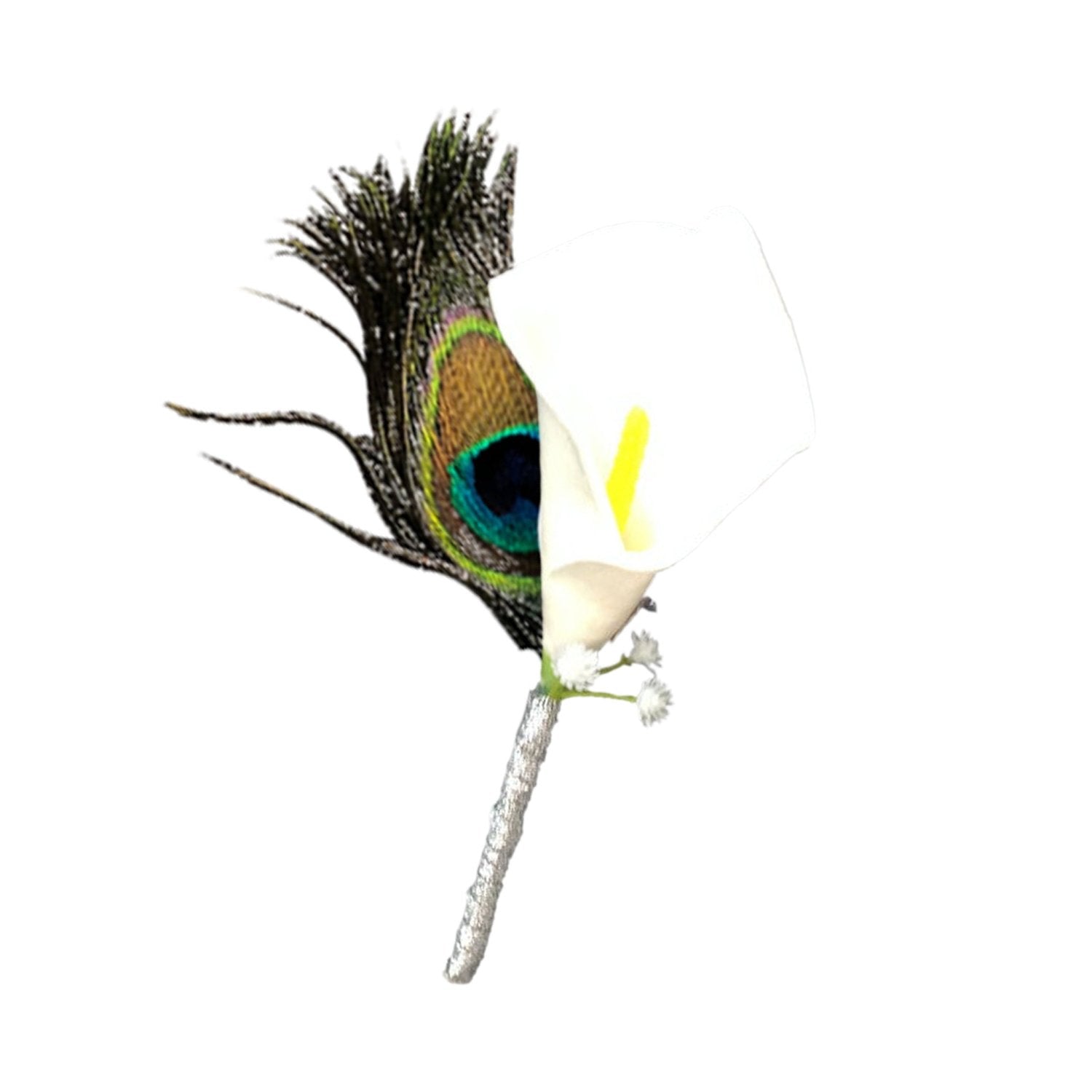 Prom Boutonnieres White Calla Lily Corsages and Boutonnieres - VANRINA