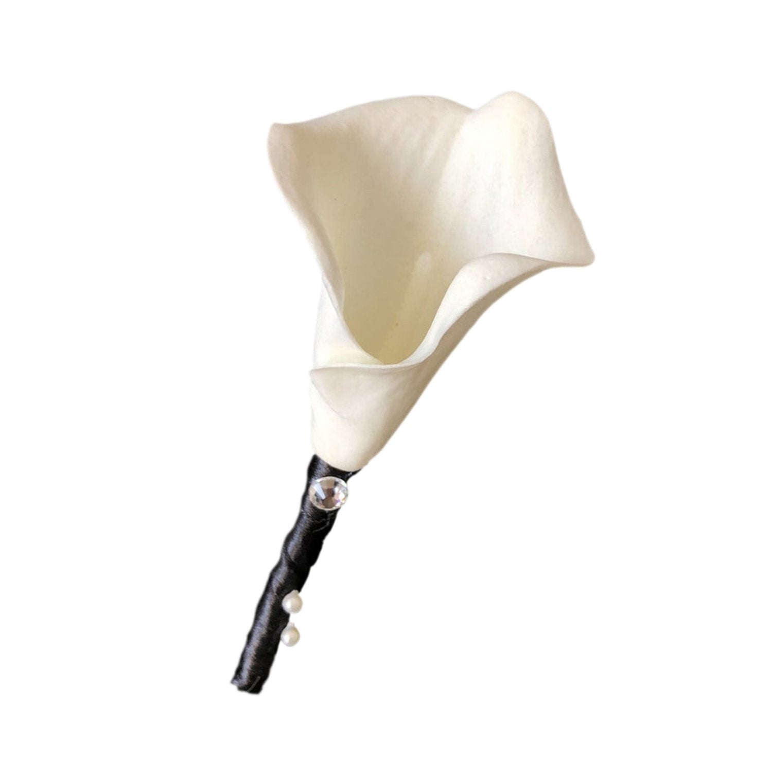 Prom Boutonnieres White Calla Lily Corsages and Boutonnieres - VANRINA