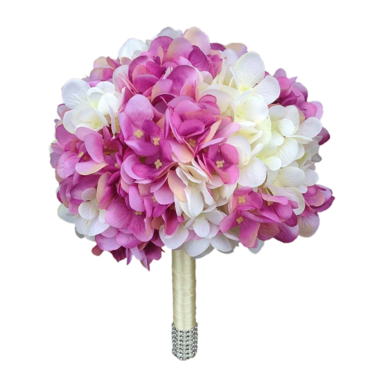 Purple and White Hydrangea Bouquet Wedding Floral Arrangement - VANRINA