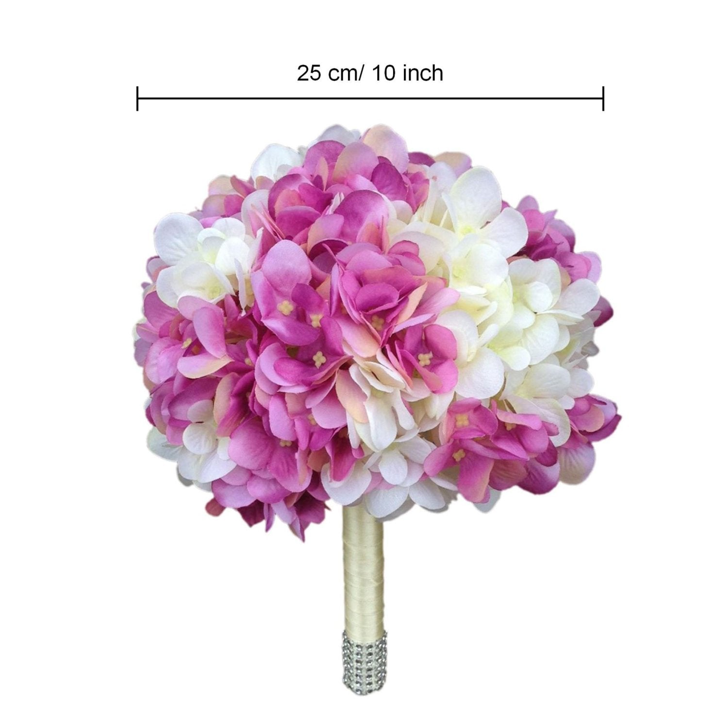 Purple and White Hydrangea Bouquet Wedding Floral Arrangement - VANRINA