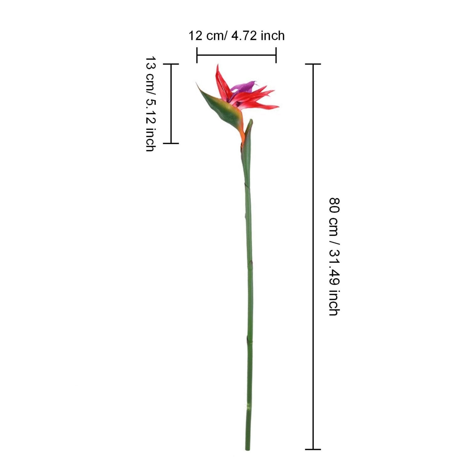 Real Touch Flowers Fake Bird Of Paradise 10 Stems - VANRINA