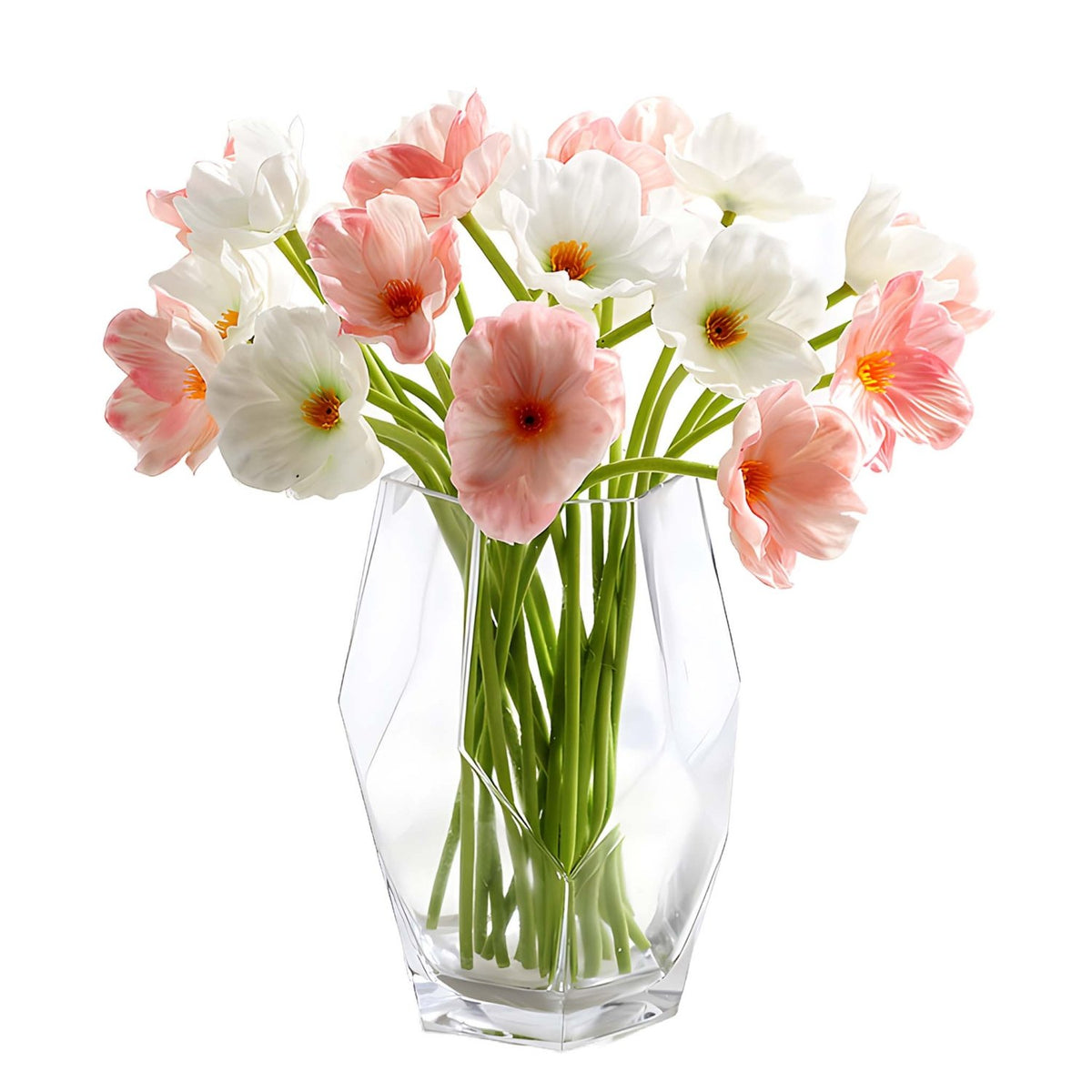 Real Touch Flowers PU Poppy Anemones 10 Blooms - VANRINA