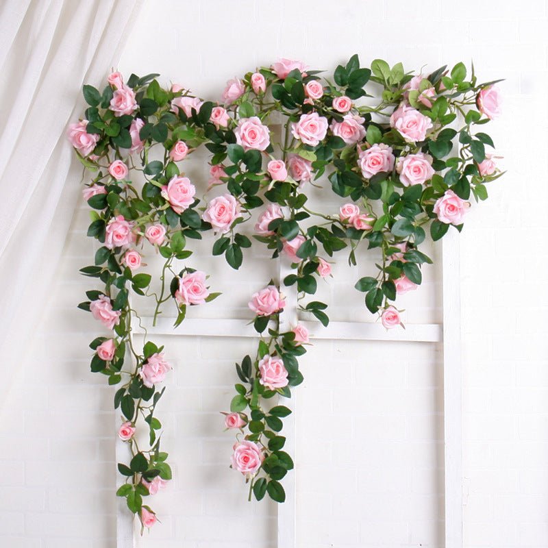 Realistic Hanging Flowers Silk Rose Vines Indoor Outdoor - VANRINA