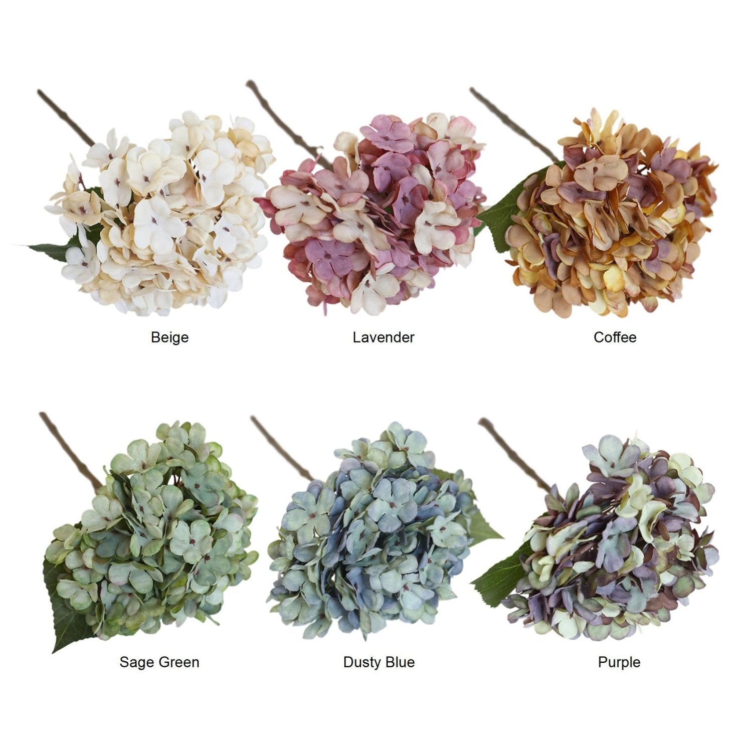 Realistic Painting Like Fake Hydrangea Flowers - VANRINA