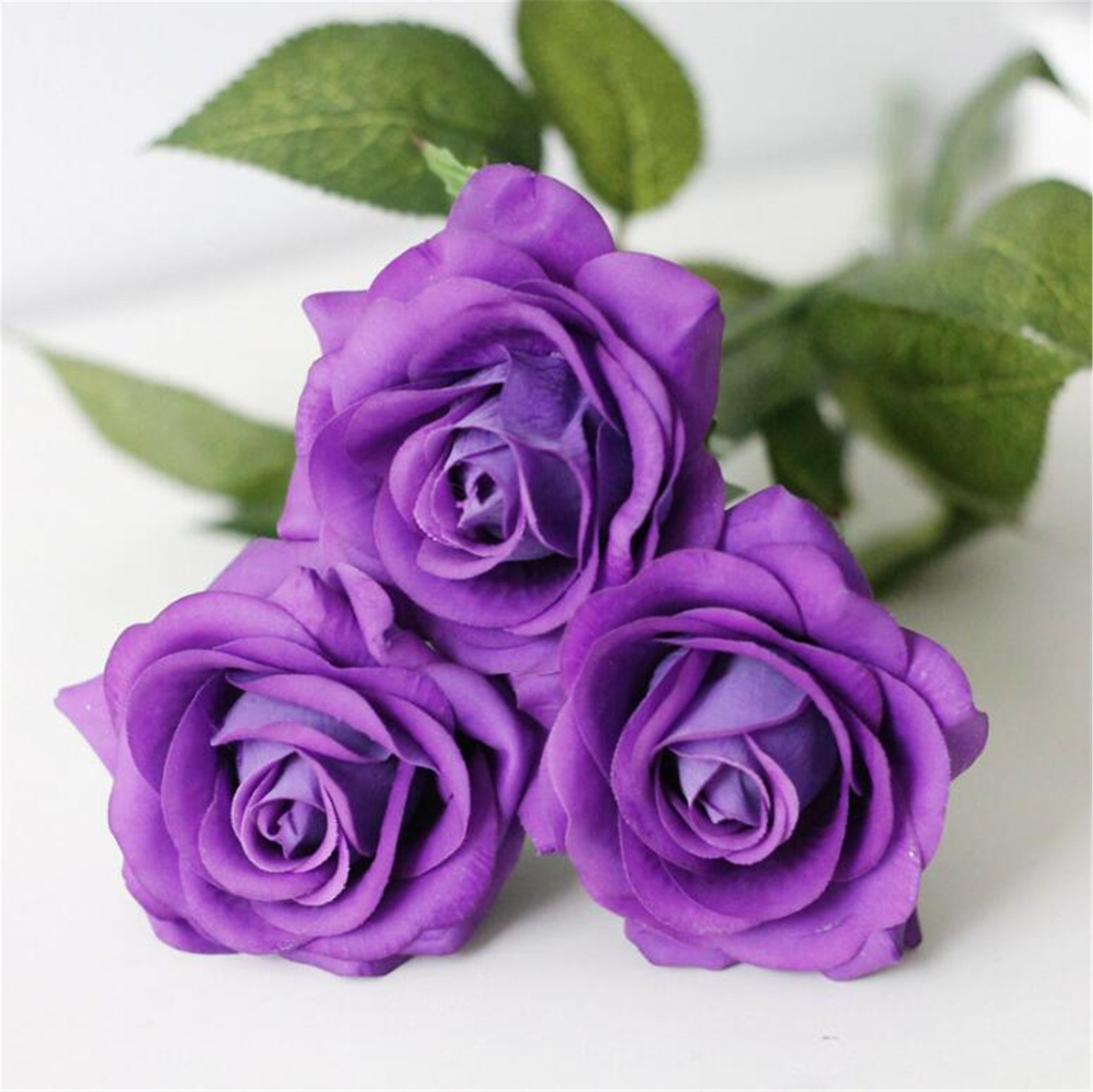 Realistic Fake Flowers Silk Latex Real Touch Roses - VANRINA