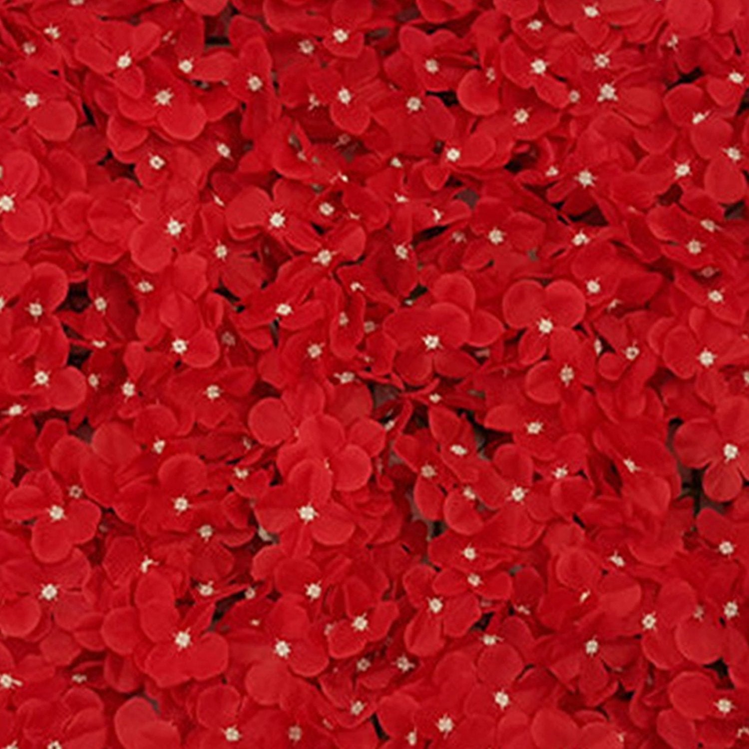 Red Flower Panel Wedding Backdrop Flower Wall Silk Hydrangea Floral Decor - VANRINA