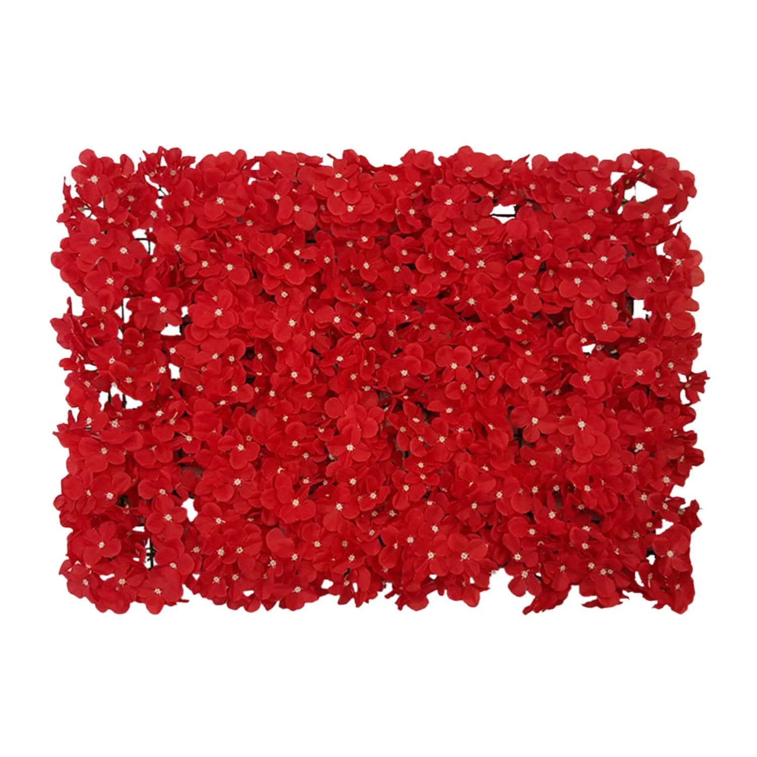 Red Flower Panel Wedding Backdrop Flower Wall Silk Hydrangea Floral Decor - VANRINA