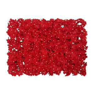 Red Flower Panel Wedding Backdrop Flower Wall Silk Hydrangea Floral Decor - VANRINA