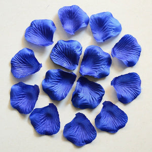 Royal Blue Silk Flower Petals Bulk Aisle Runner Confetti 1000pcs - VANRINA