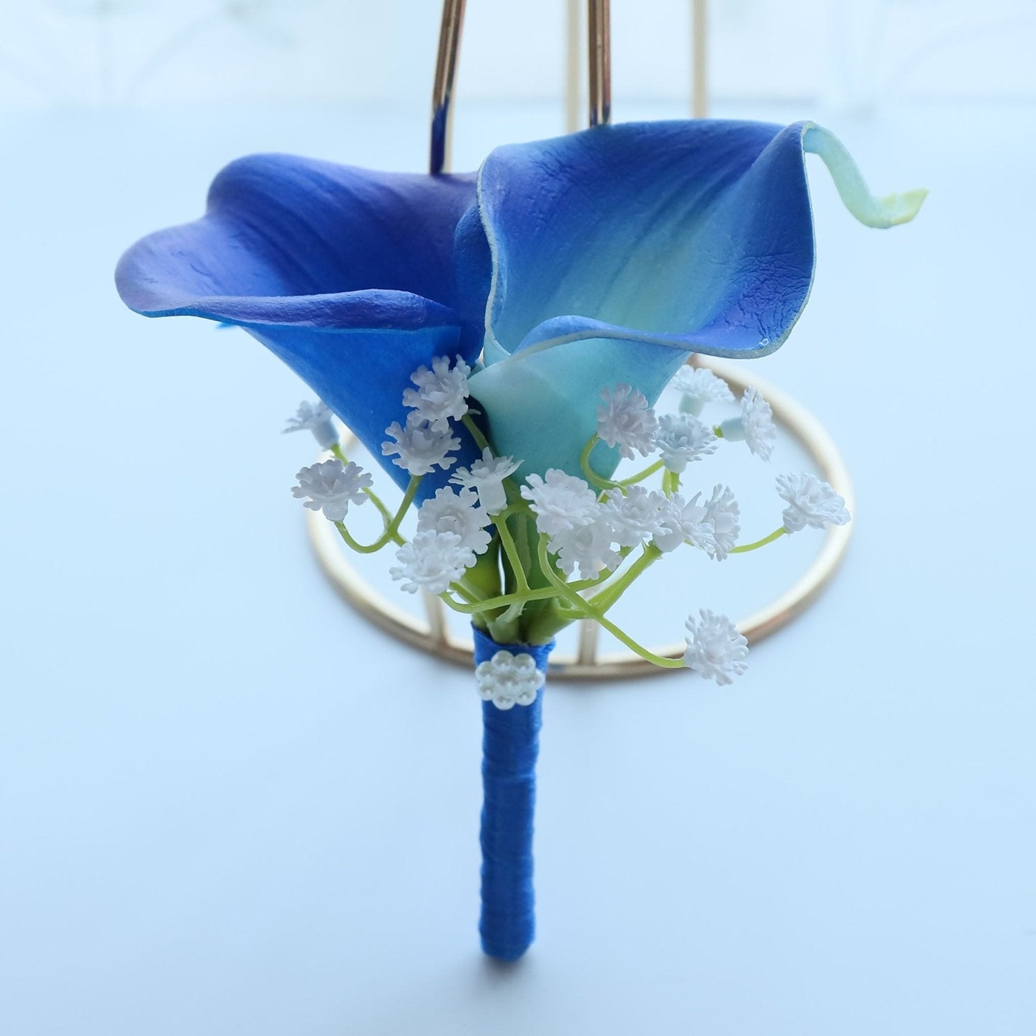 Royal Blue Wedding Bouquets Set - VANRINA