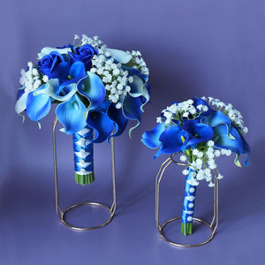 Royal Blue Wedding Bouquets Set - VANRINA