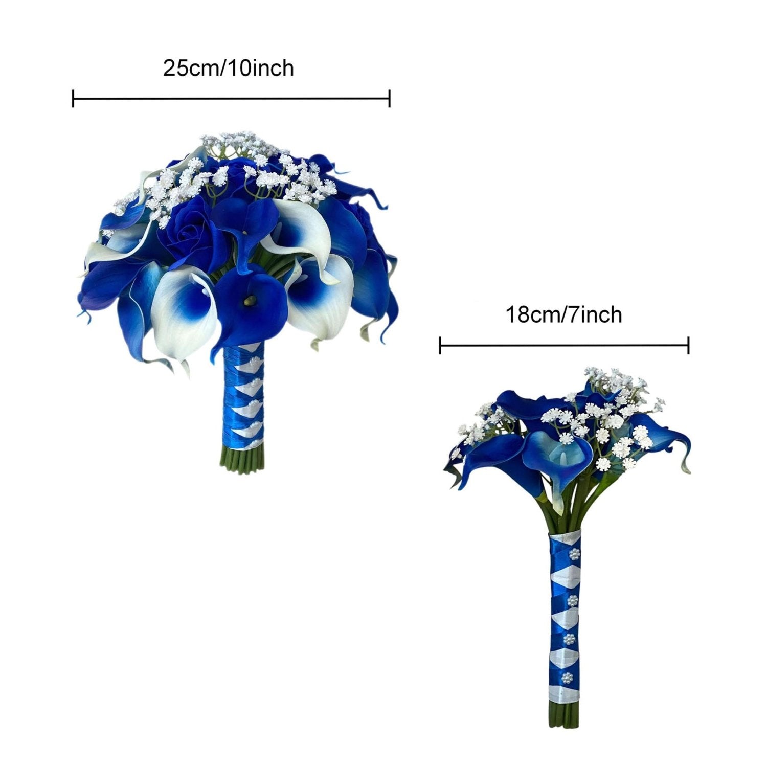 Royal Blue Wedding Bouquets Set - VANRINA