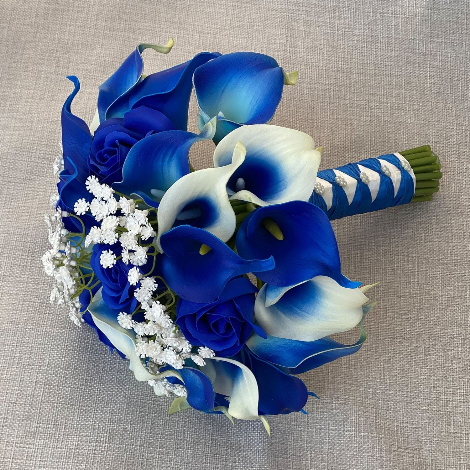 Royal Blue Wedding Bouquets Set - VANRINA