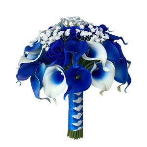 Royal Blue Wedding Bouquets Set - VANRINA