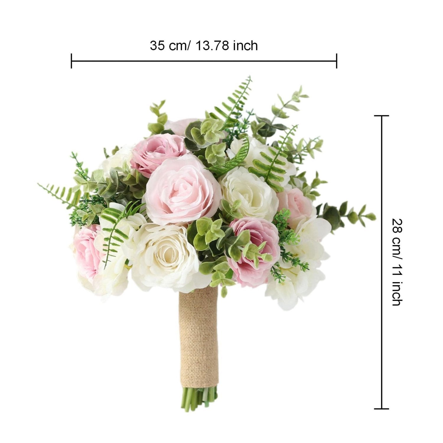 Rustic Boho Bouquet Dusty Pink Bridal Bouquet - VANRINA