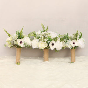Rustic Wedding Bouquet Silk Peonies - VANRINA