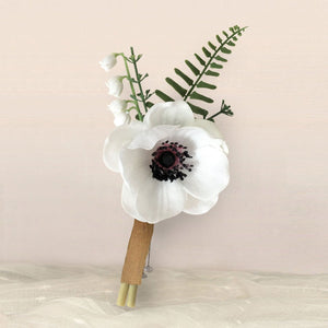 Rustic Wedding Bouquet Silk Peonies - VANRINA