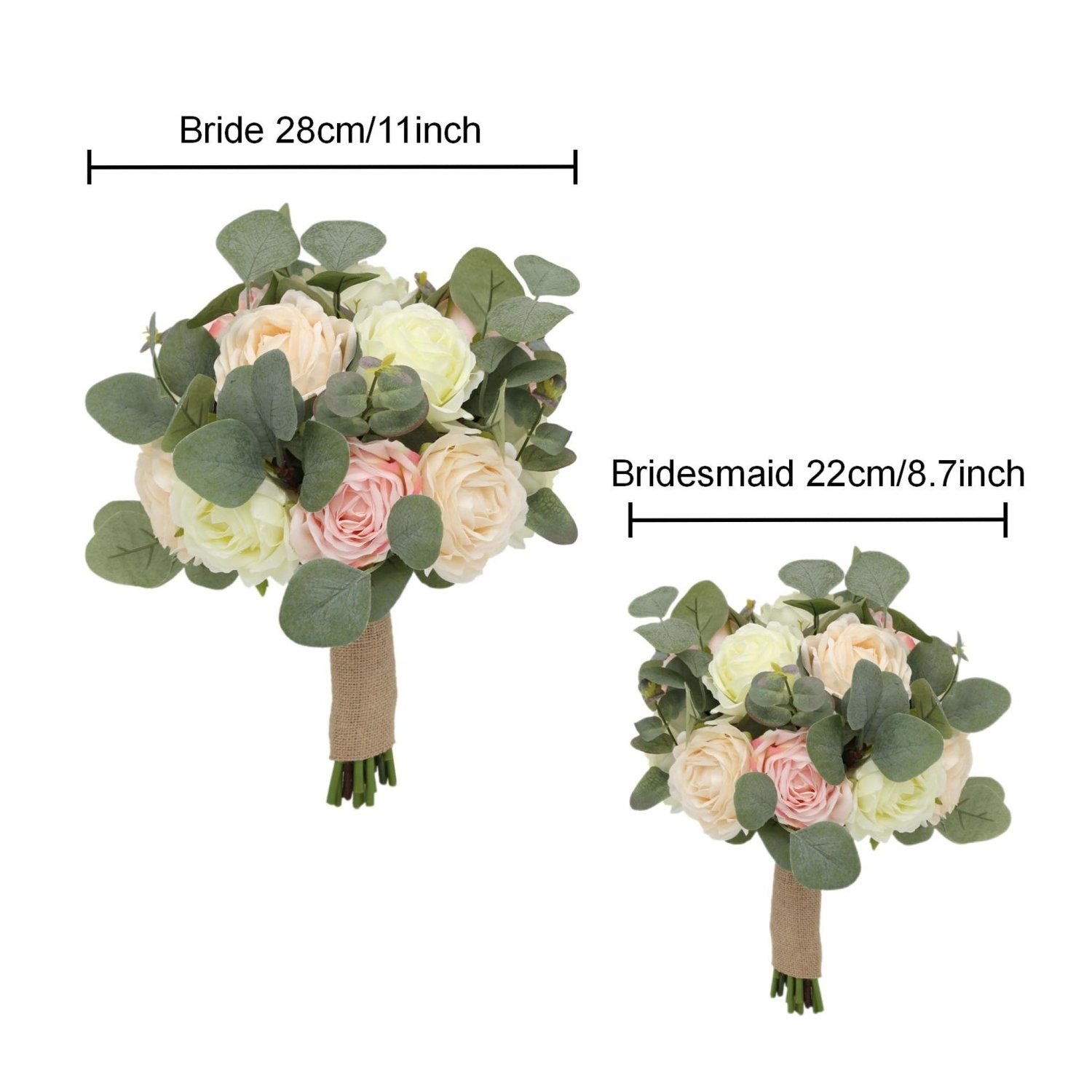 Rustic Wedding Bridal Bouquet Artificial Eucalyptus - VANRINA