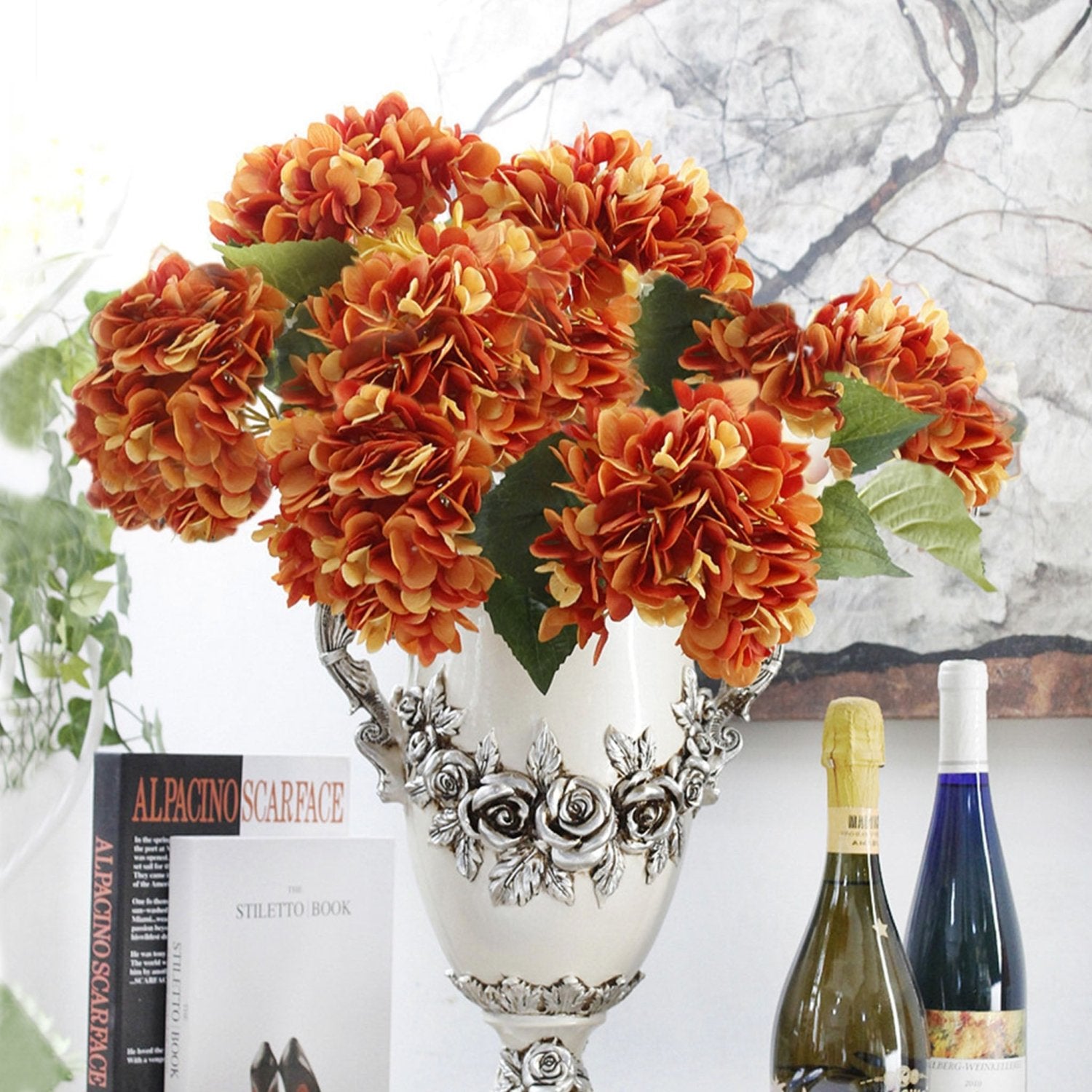 Silk Hydrangea Realist Artificial Hydrange Flowers - VANRINA