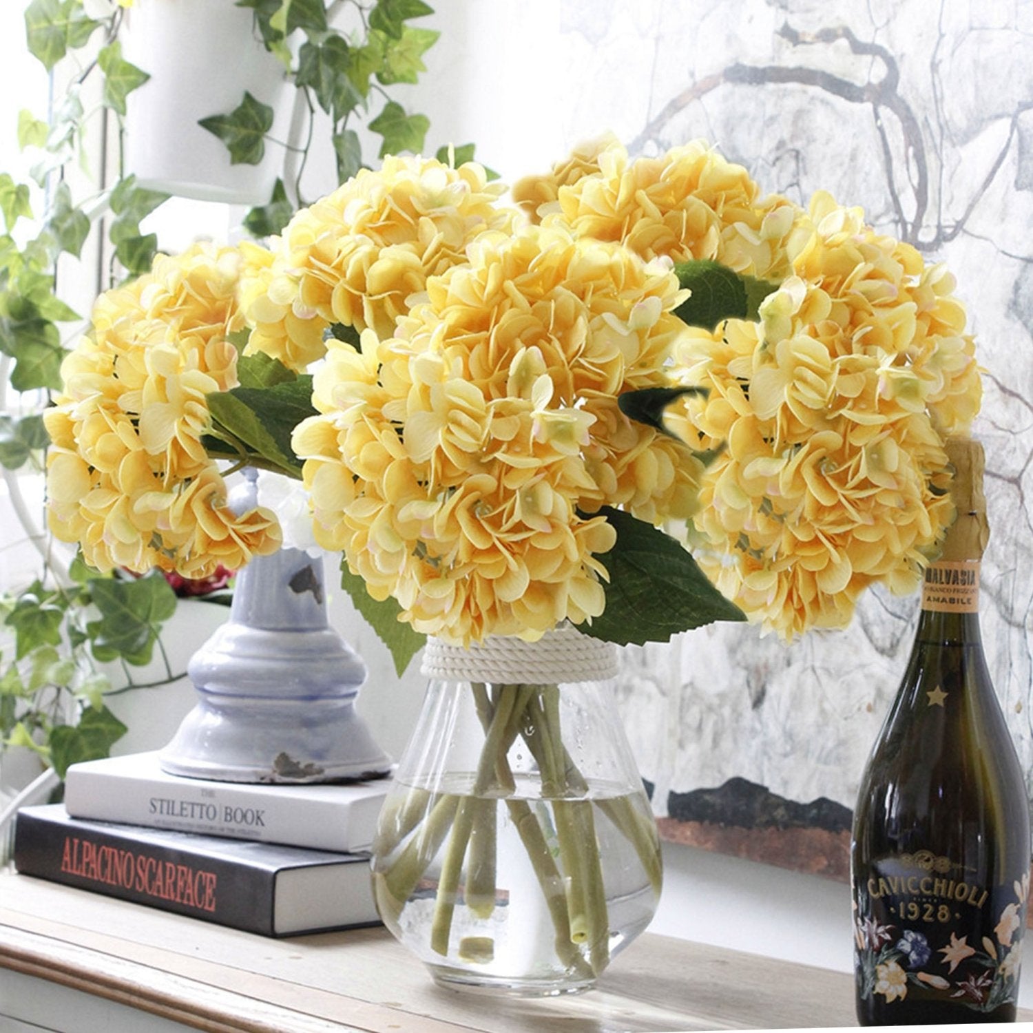 Silk Hydrangea Realist Artificial Hydrange Flowers - VANRINA