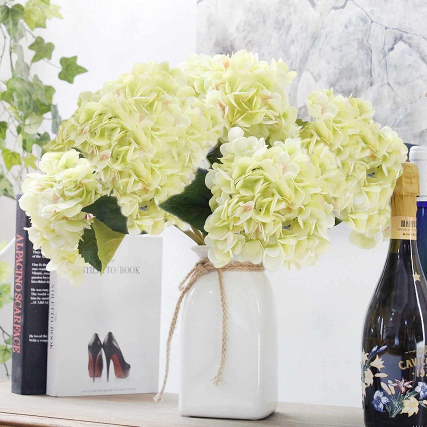 Silk Hydrangea Realist Artificial Hydrange Flowers - VANRINA